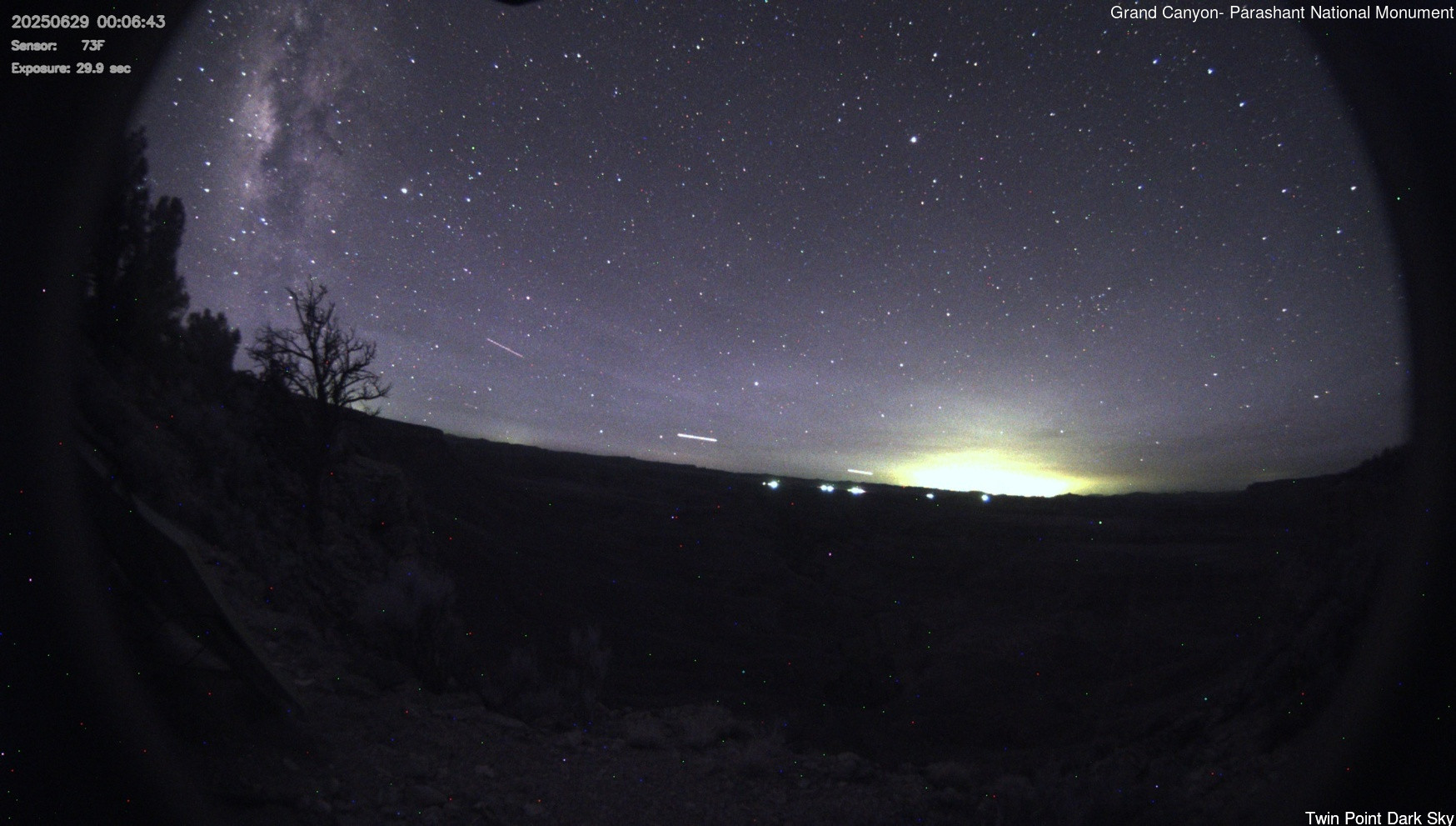 time-lapse frame, Twin Point - Dark Sky webcam