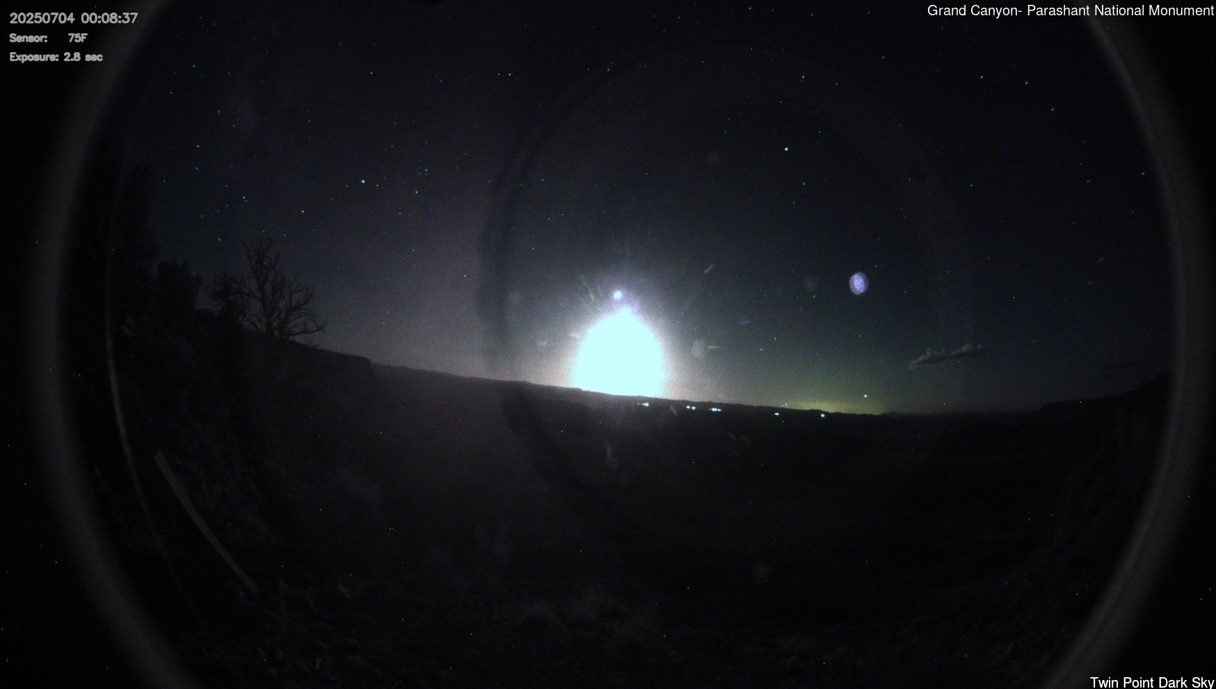 time-lapse frame, Twin Point - Dark Sky webcam