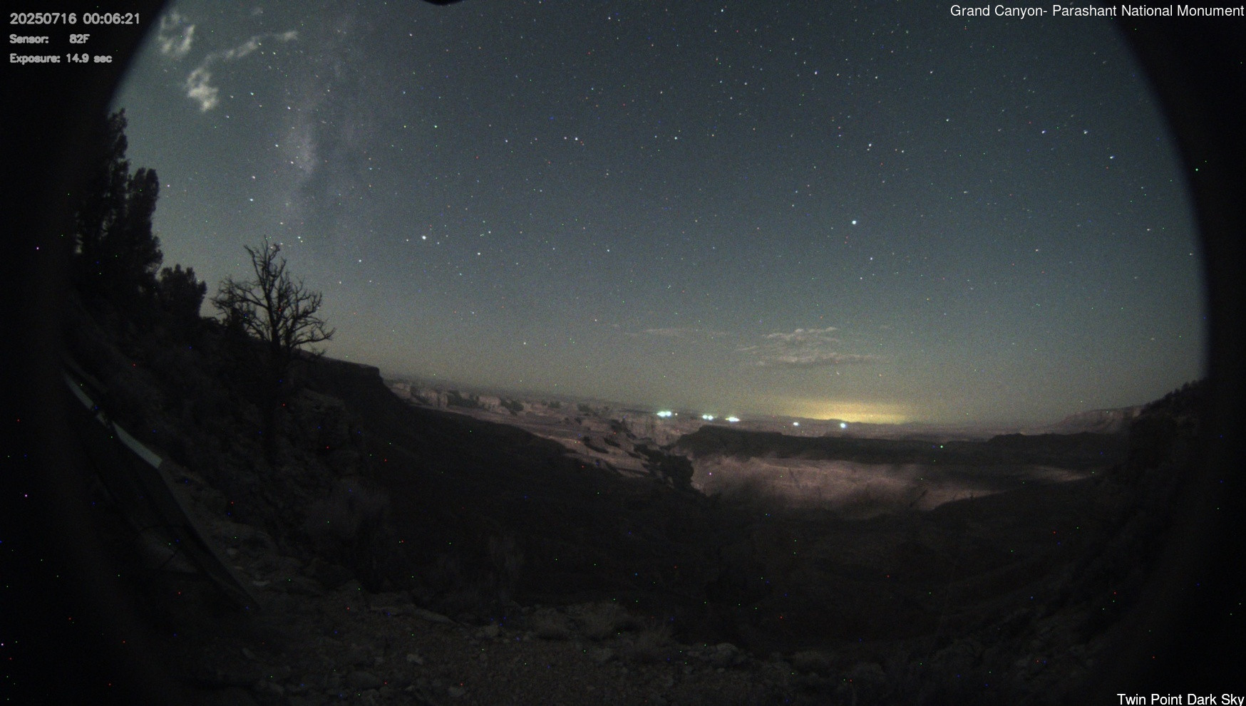 time-lapse frame, Twin Point - Dark Sky webcam