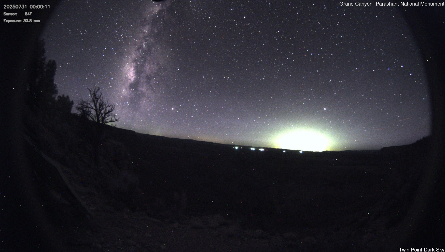 time-lapse frame, Twin Point - Dark Sky webcam