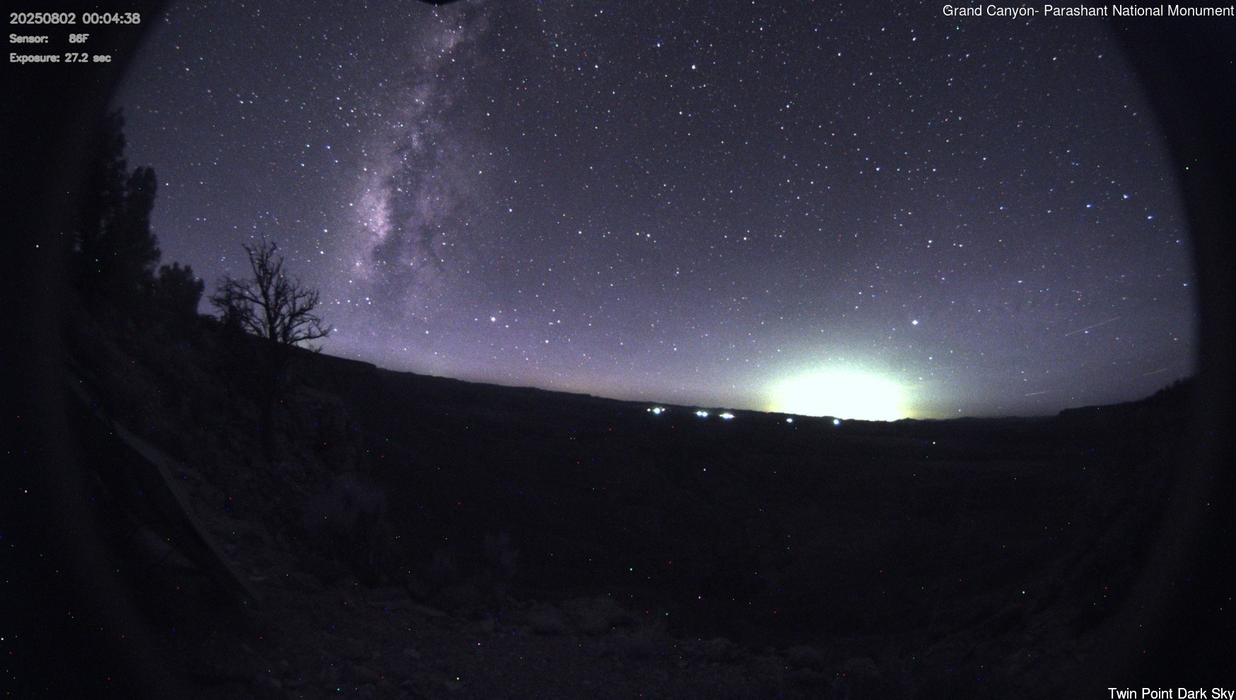 time-lapse frame, Twin Point - Dark Sky webcam