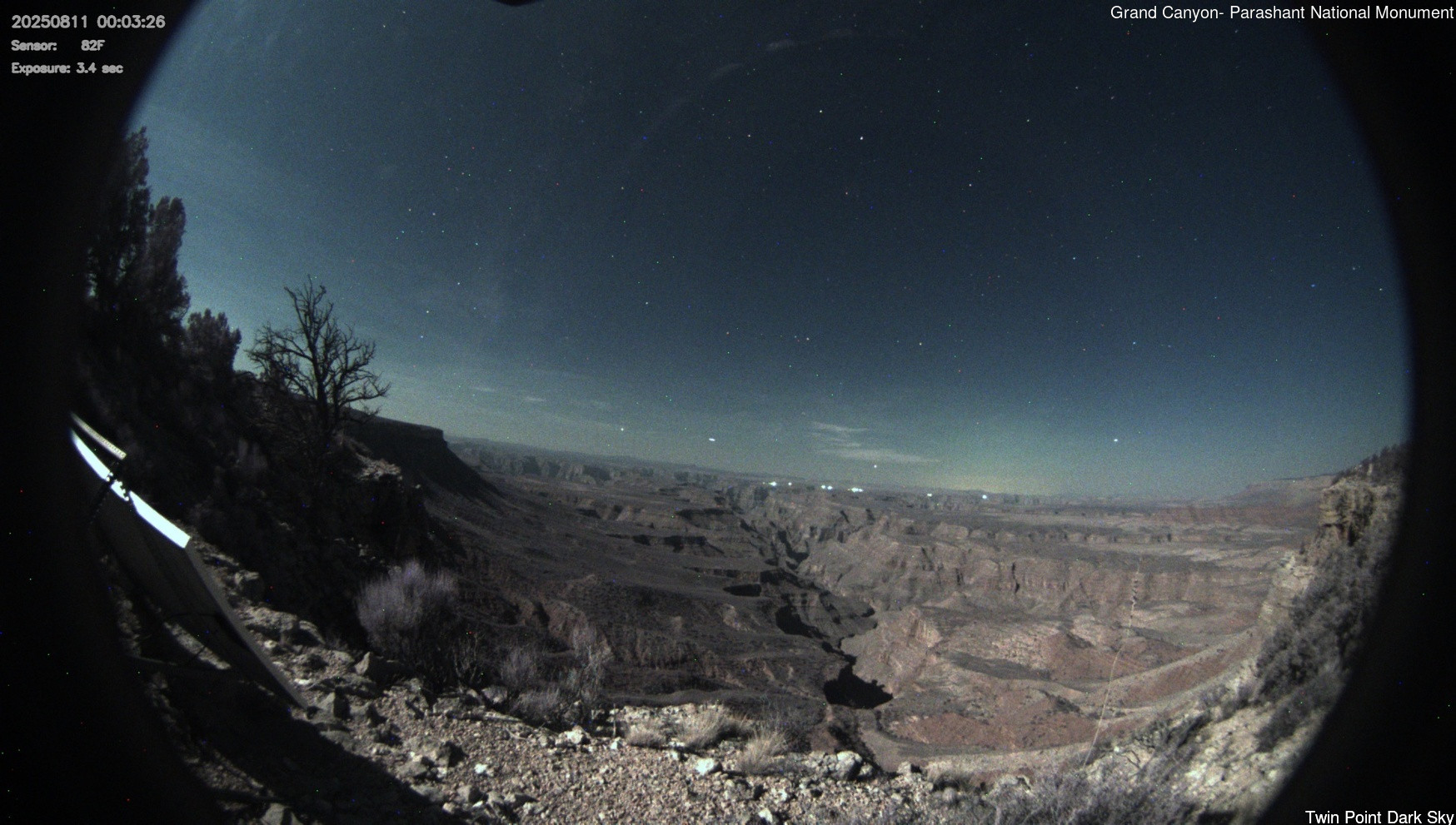 time-lapse frame, Twin Point - Dark Sky webcam