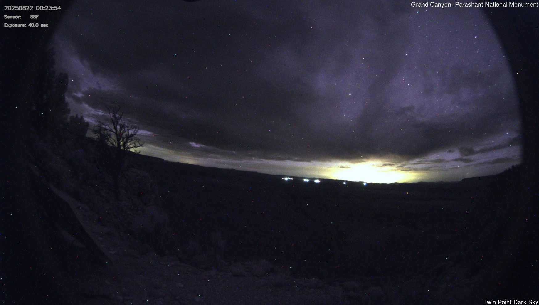 time-lapse frame, Twin Point - Dark Sky webcam