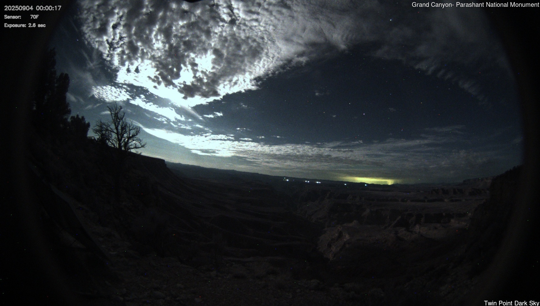 time-lapse frame, Twin Point - Dark Sky webcam