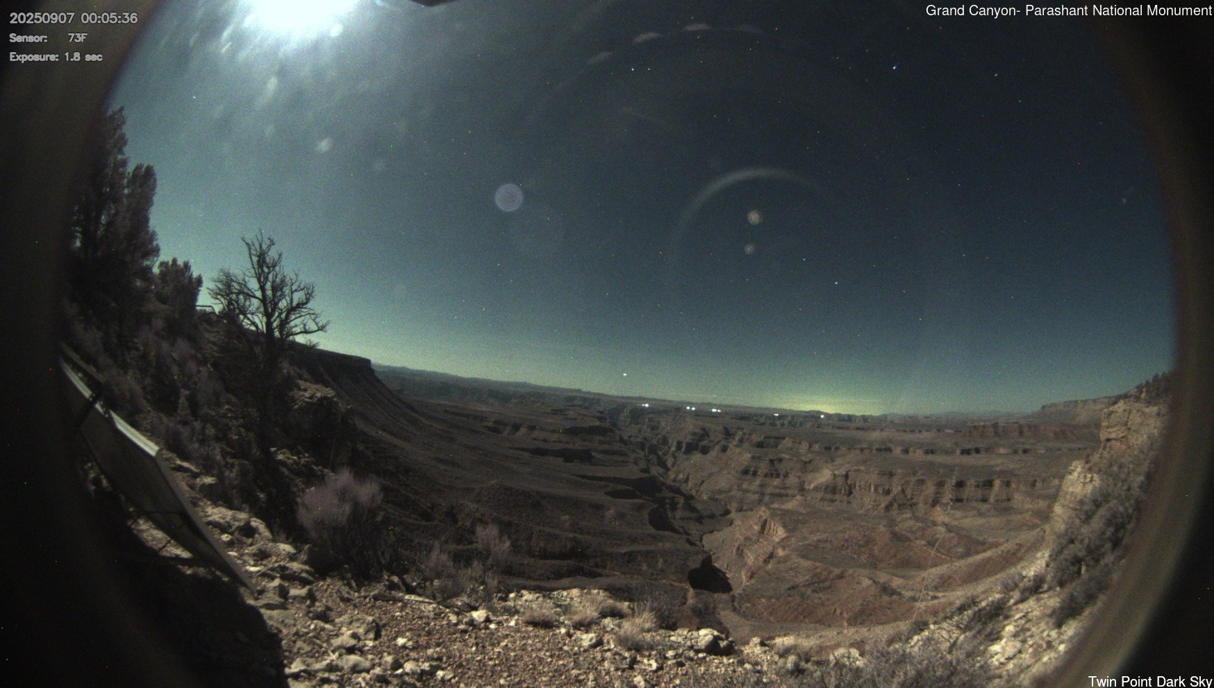 time-lapse frame, Twin Point - Dark Sky webcam