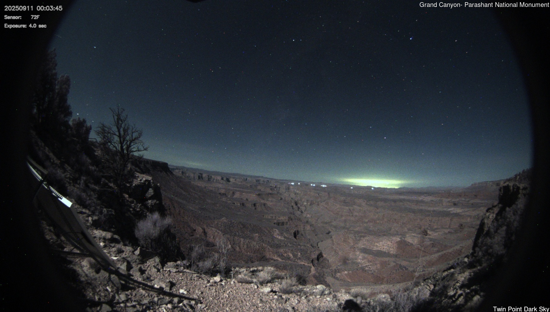 time-lapse frame, Twin Point - Dark Sky webcam