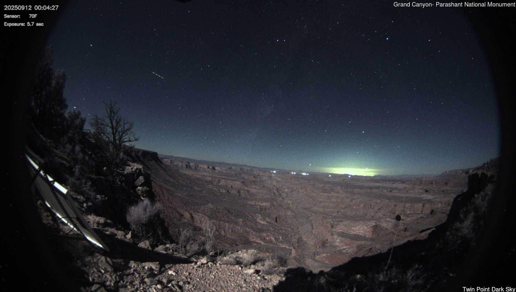 time-lapse frame, Twin Point - Dark Sky webcam