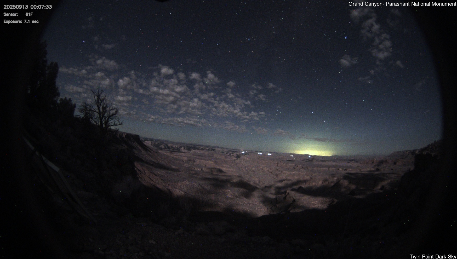 time-lapse frame, Twin Point - Dark Sky webcam