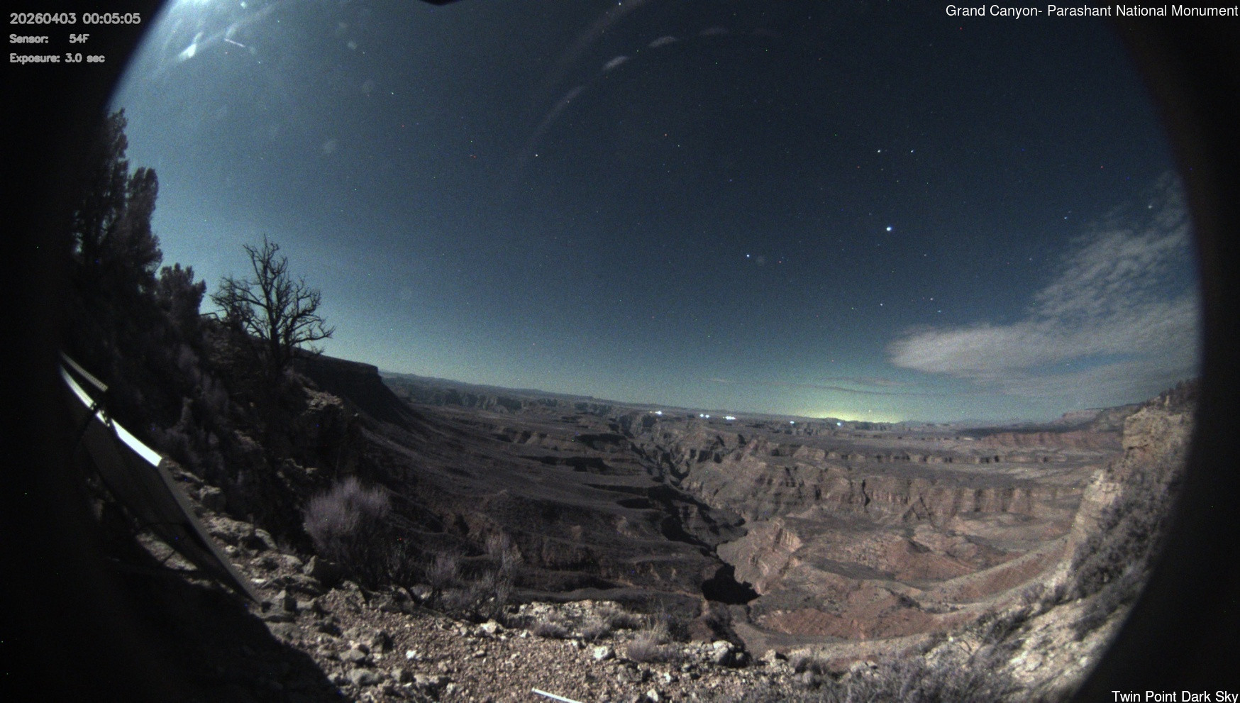 time-lapse frame, Twin Point - Dark Sky webcam