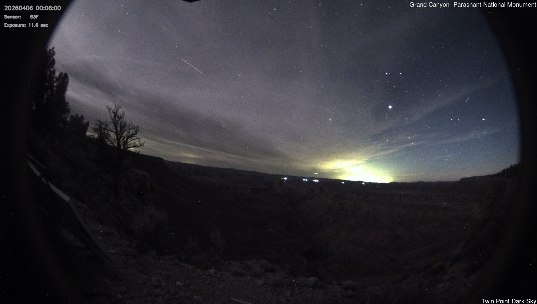 time-lapse frame, Twin Point - Dark Sky webcam