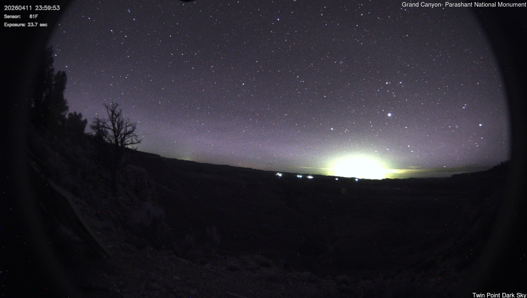 time-lapse frame, Twin Point - Dark Sky webcam