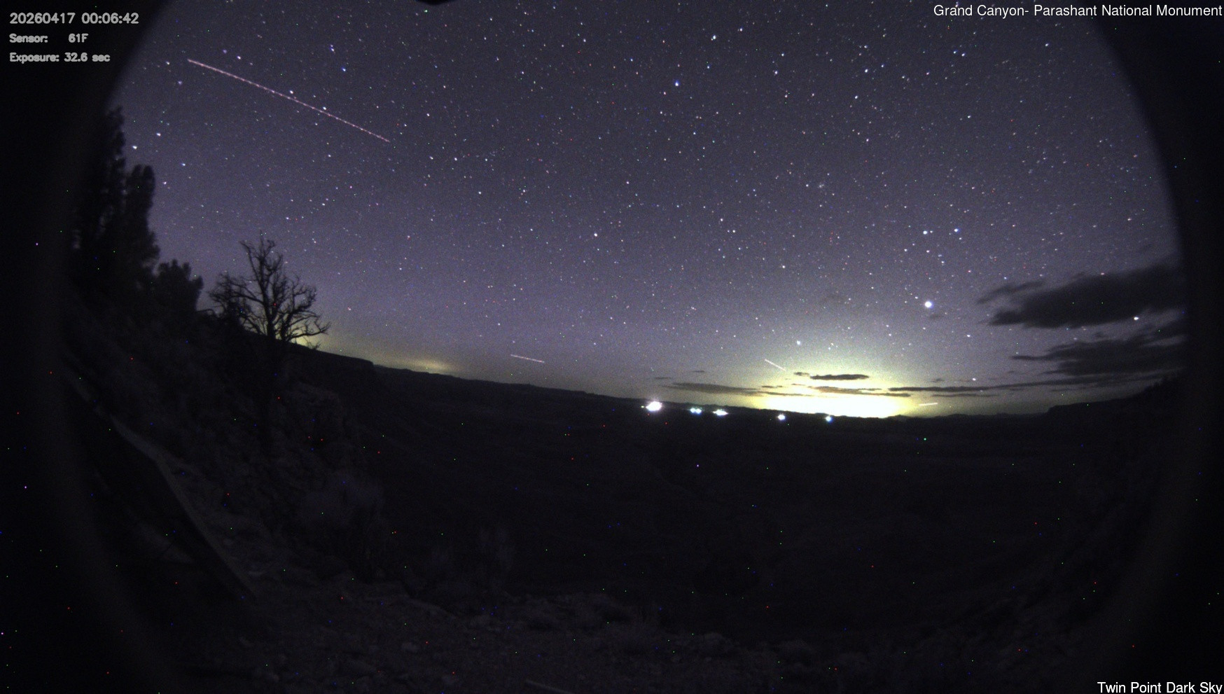 time-lapse frame, Twin Point - Dark Sky webcam