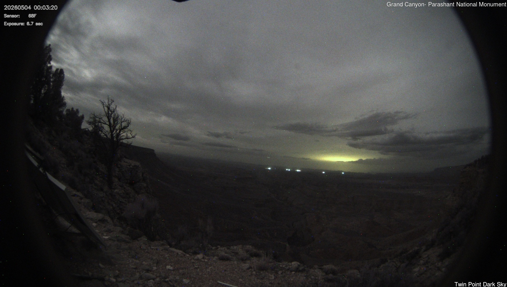time-lapse frame, Twin Point - Dark Sky webcam