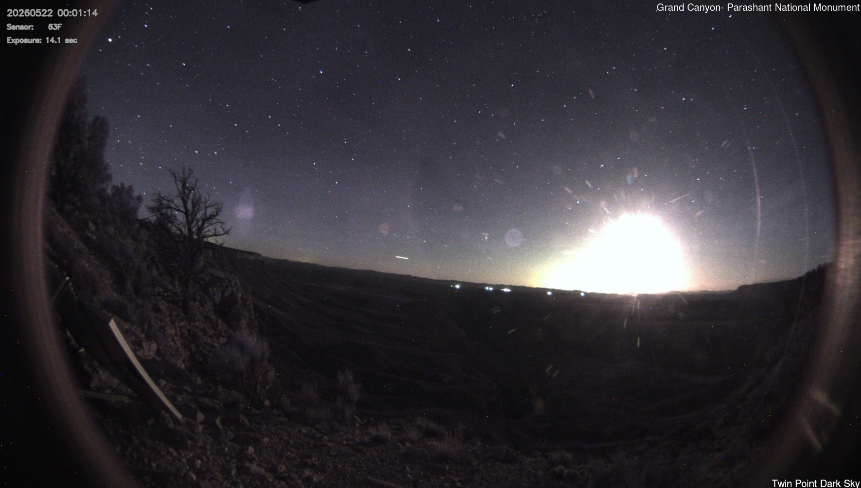 time-lapse frame, Twin Point - Dark Sky webcam
