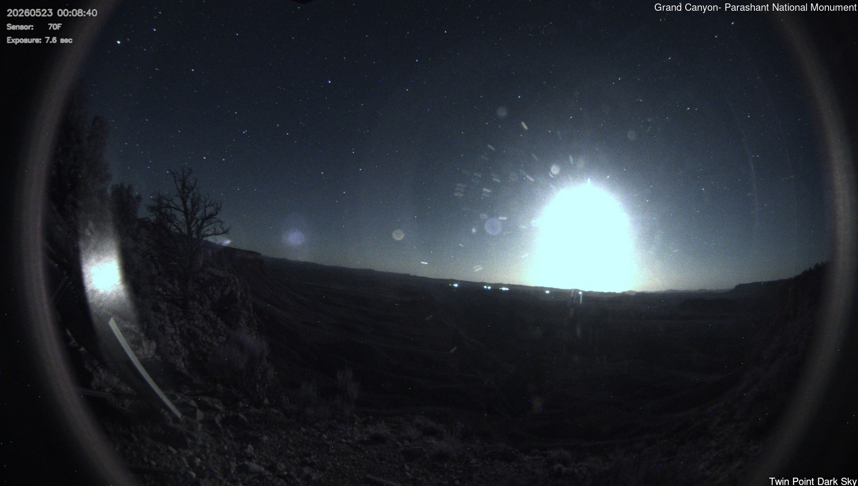 time-lapse frame, Twin Point - Dark Sky webcam