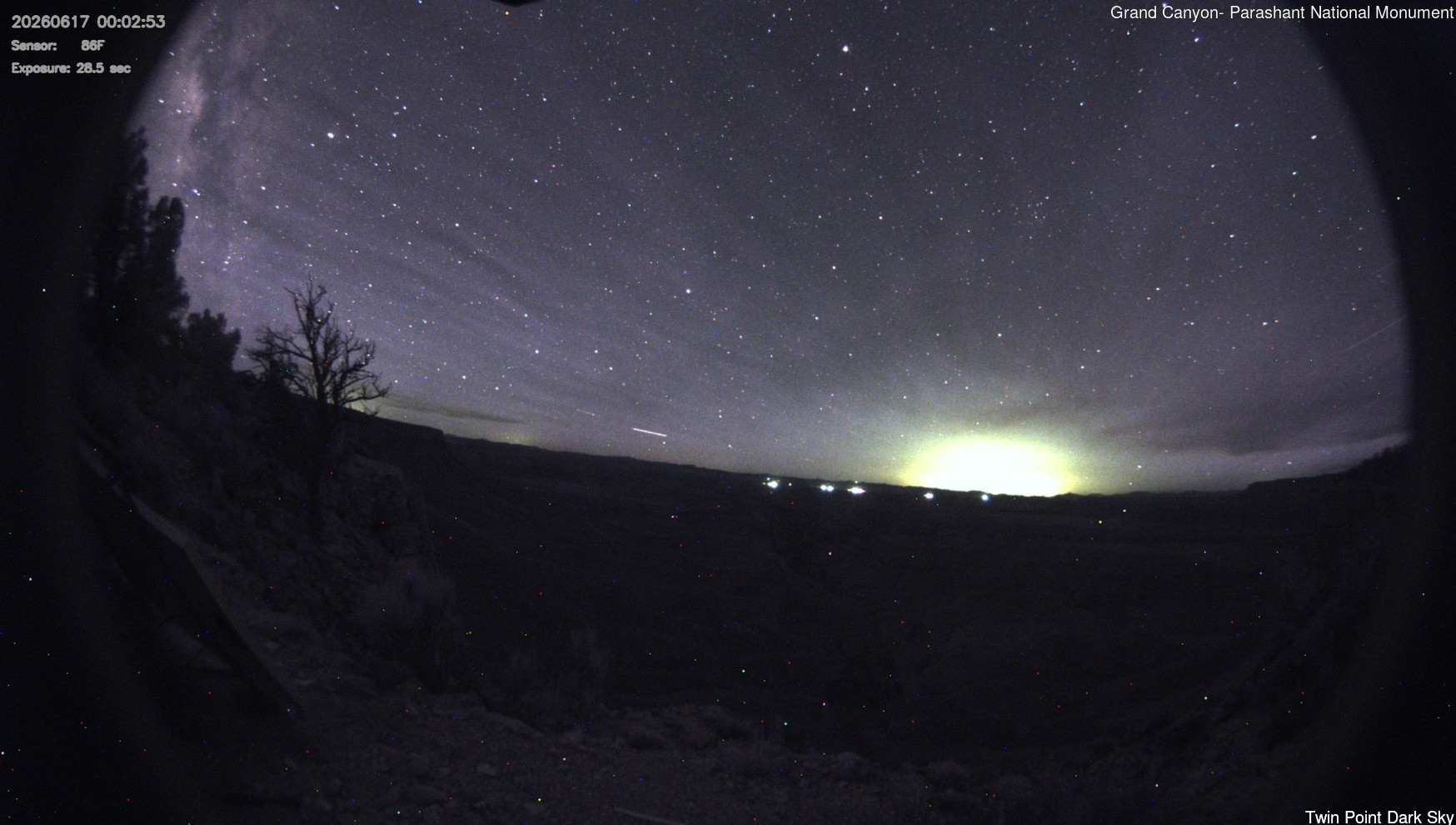 time-lapse frame, Twin Point - Dark Sky webcam