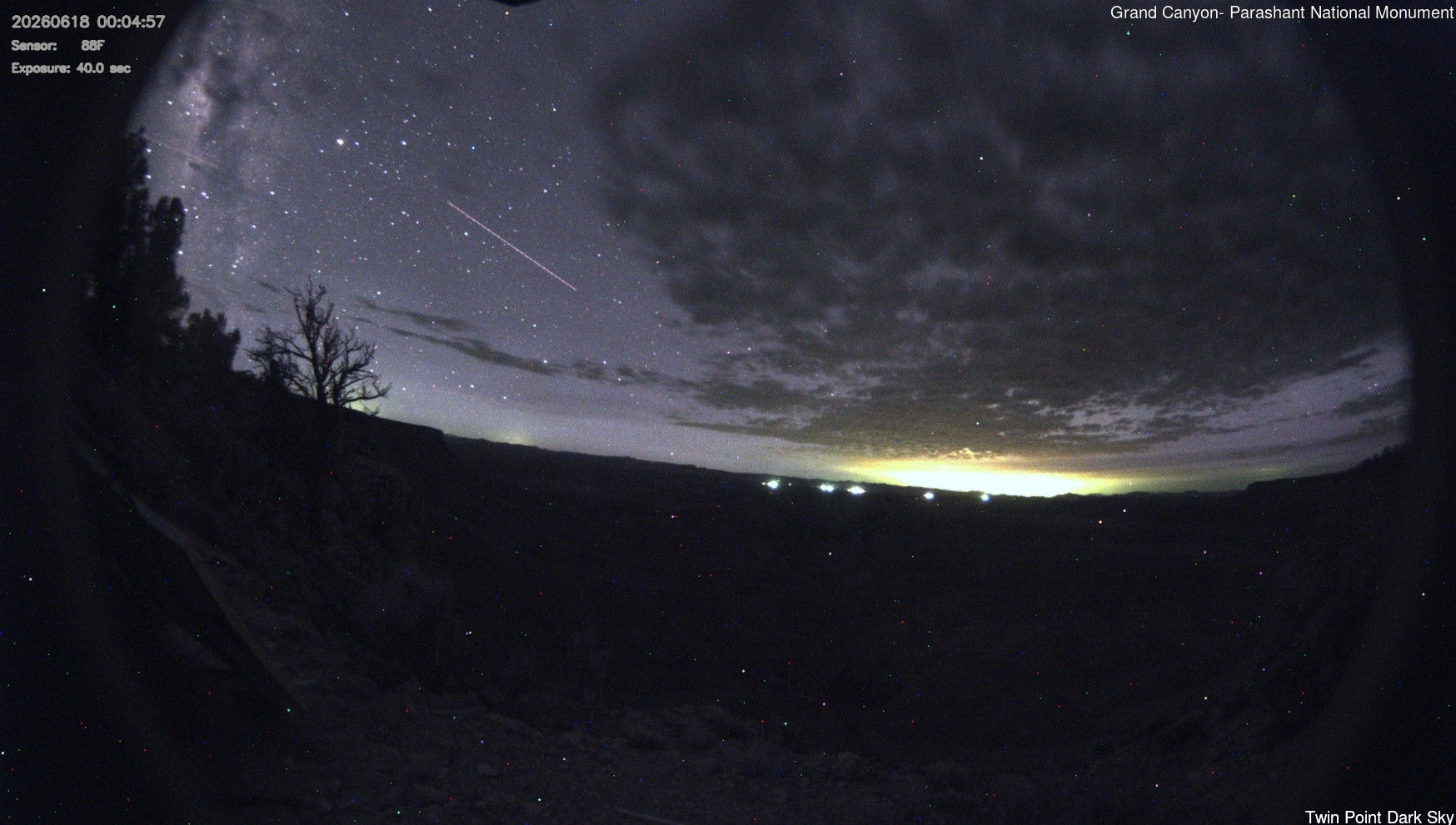time-lapse frame, Twin Point - Dark Sky webcam