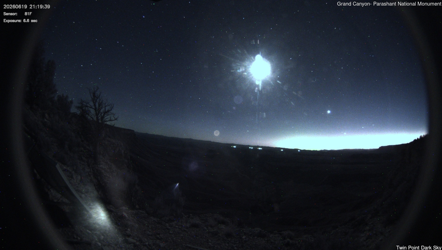 time-lapse frame, Twin Point - Dark Sky webcam