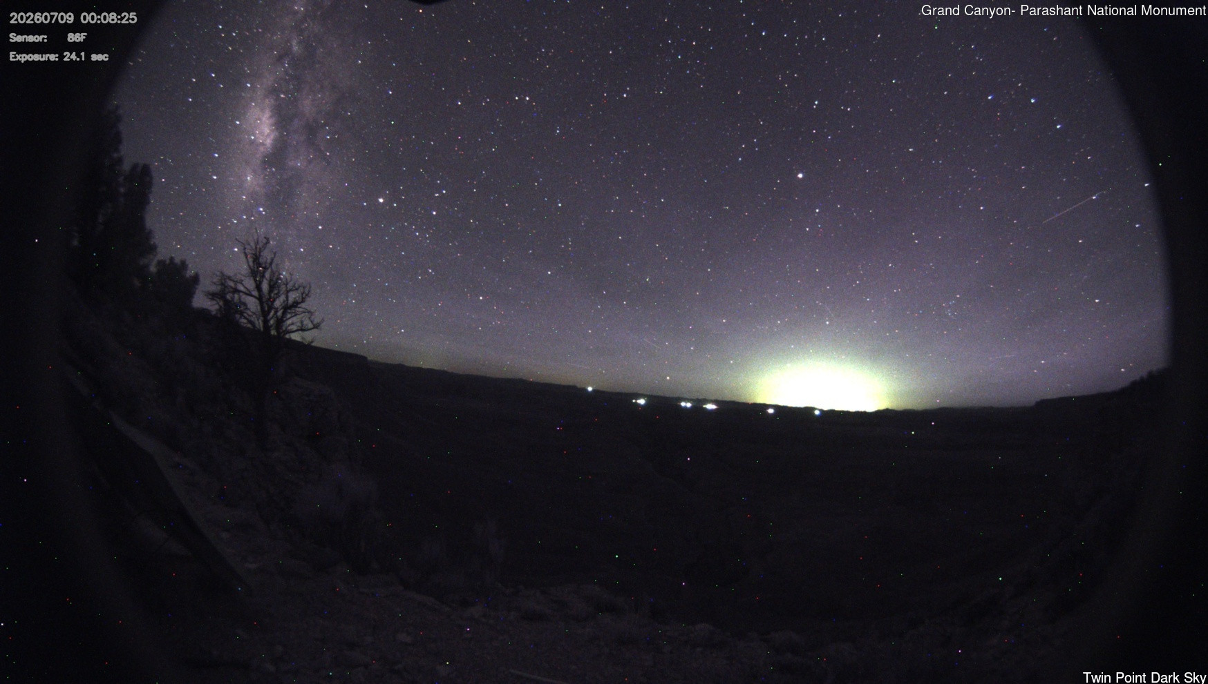 time-lapse frame, Twin Point - Dark Sky webcam