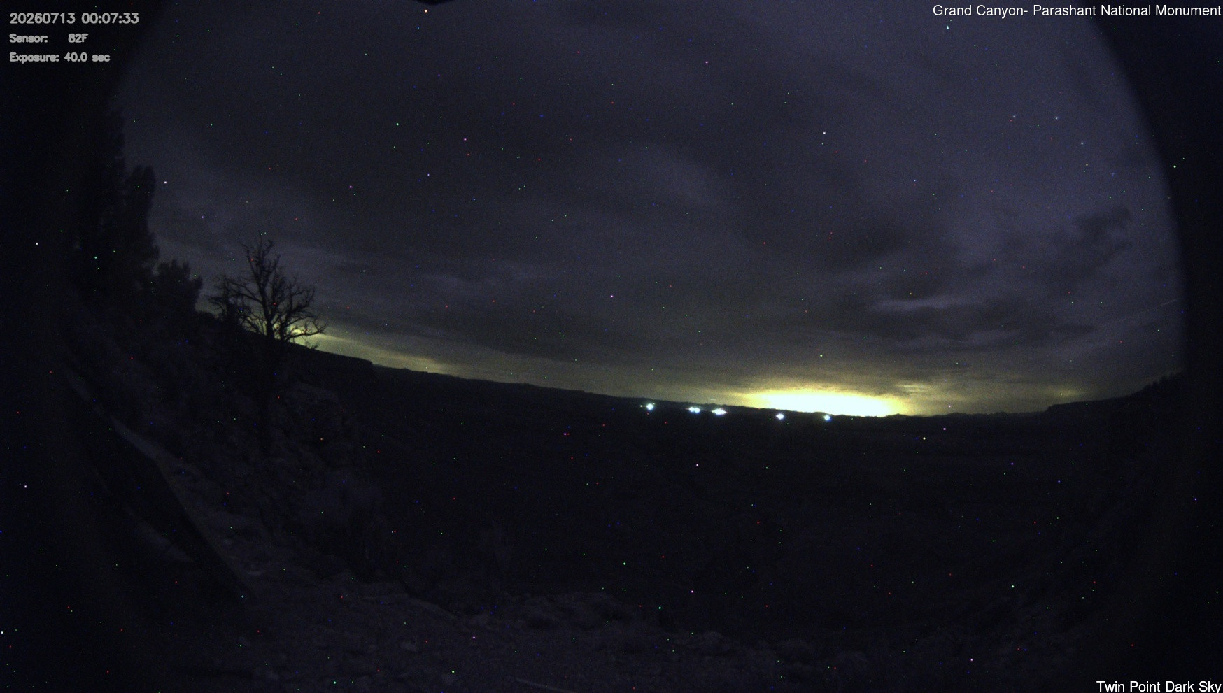 time-lapse frame, Twin Point - Dark Sky webcam
