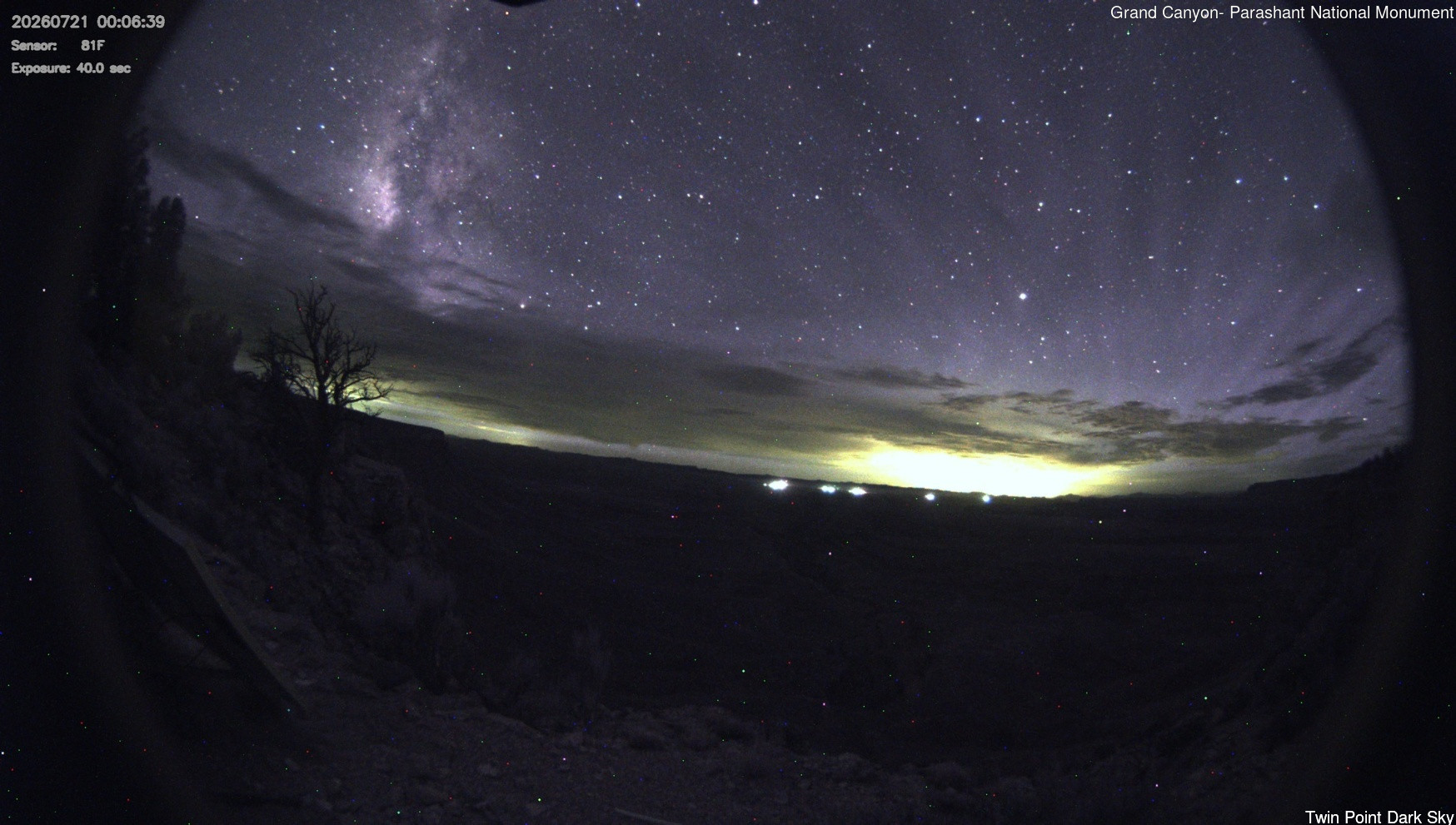 time-lapse frame, Twin Point - Dark Sky webcam