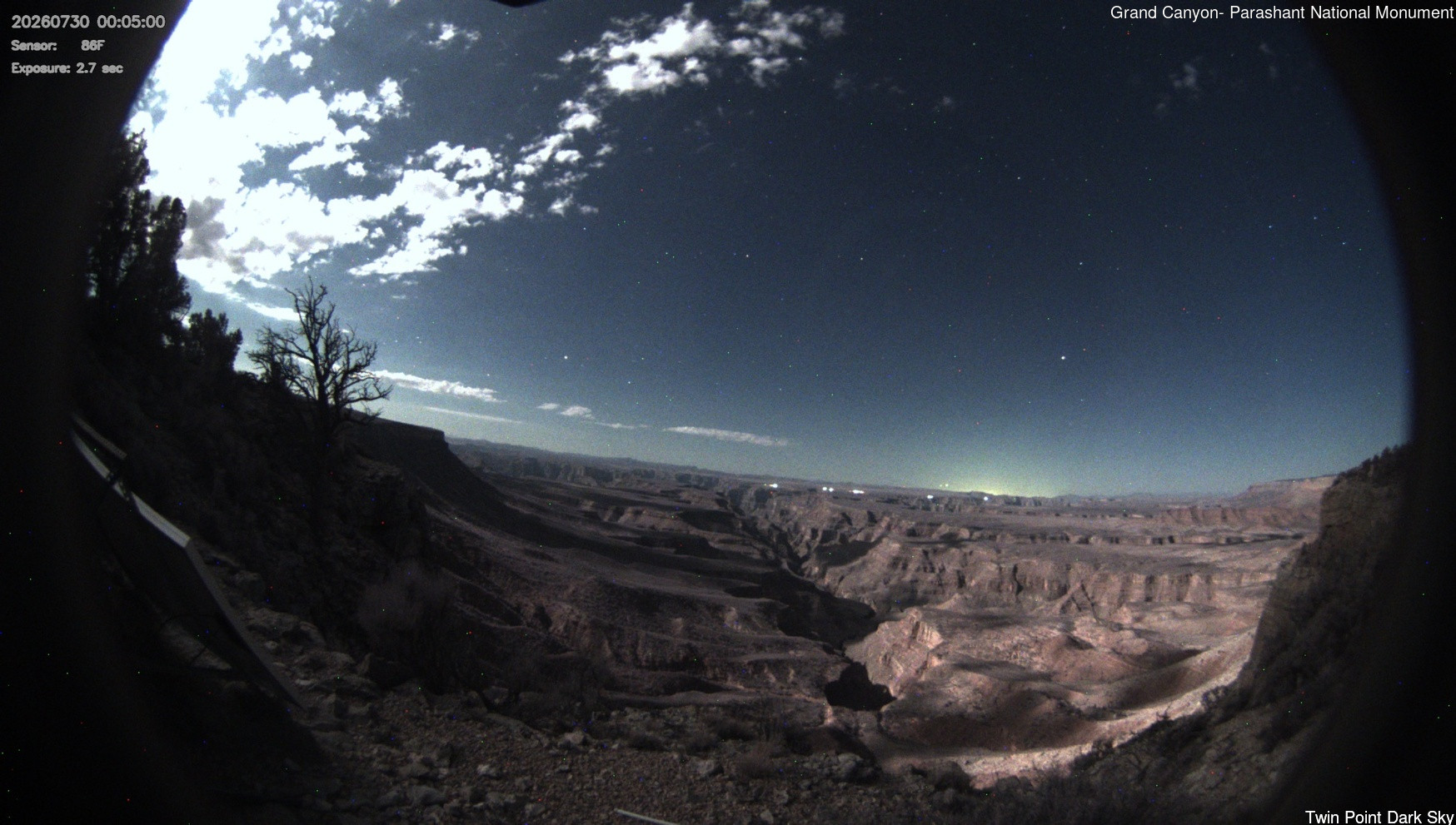 time-lapse frame, Twin Point - Dark Sky webcam