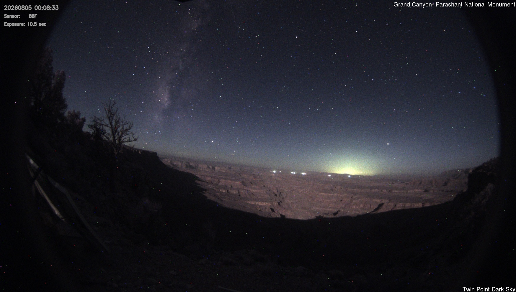 time-lapse frame, Twin Point - Dark Sky webcam