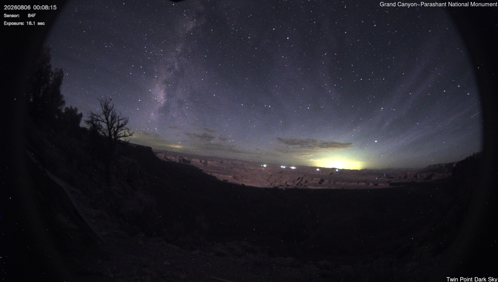 time-lapse frame, Twin Point - Dark Sky webcam