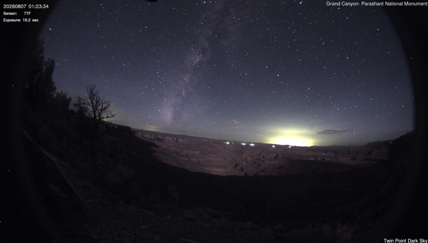 time-lapse frame, Twin Point - Dark Sky webcam