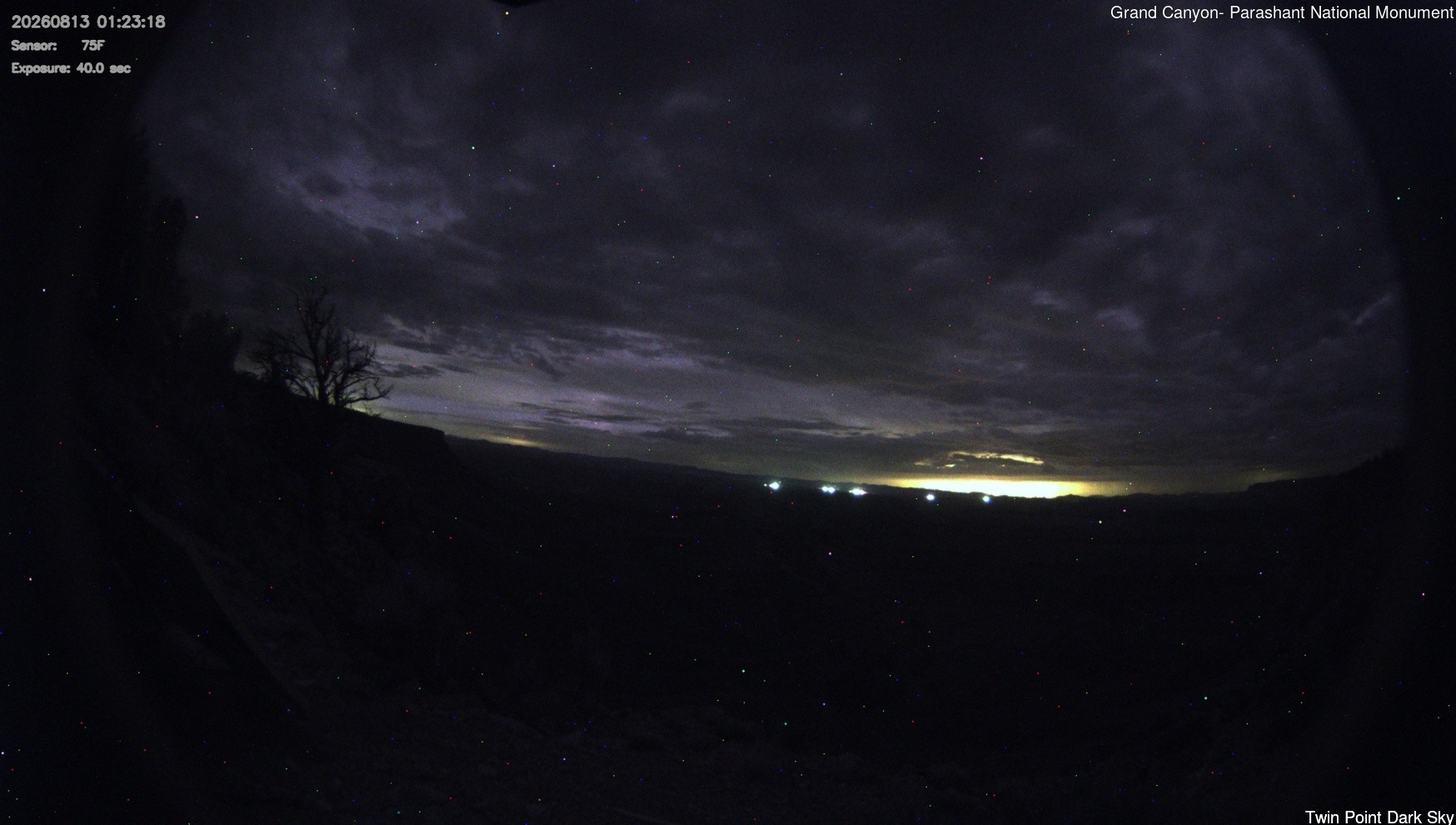 time-lapse frame, Twin Point - Dark Sky webcam