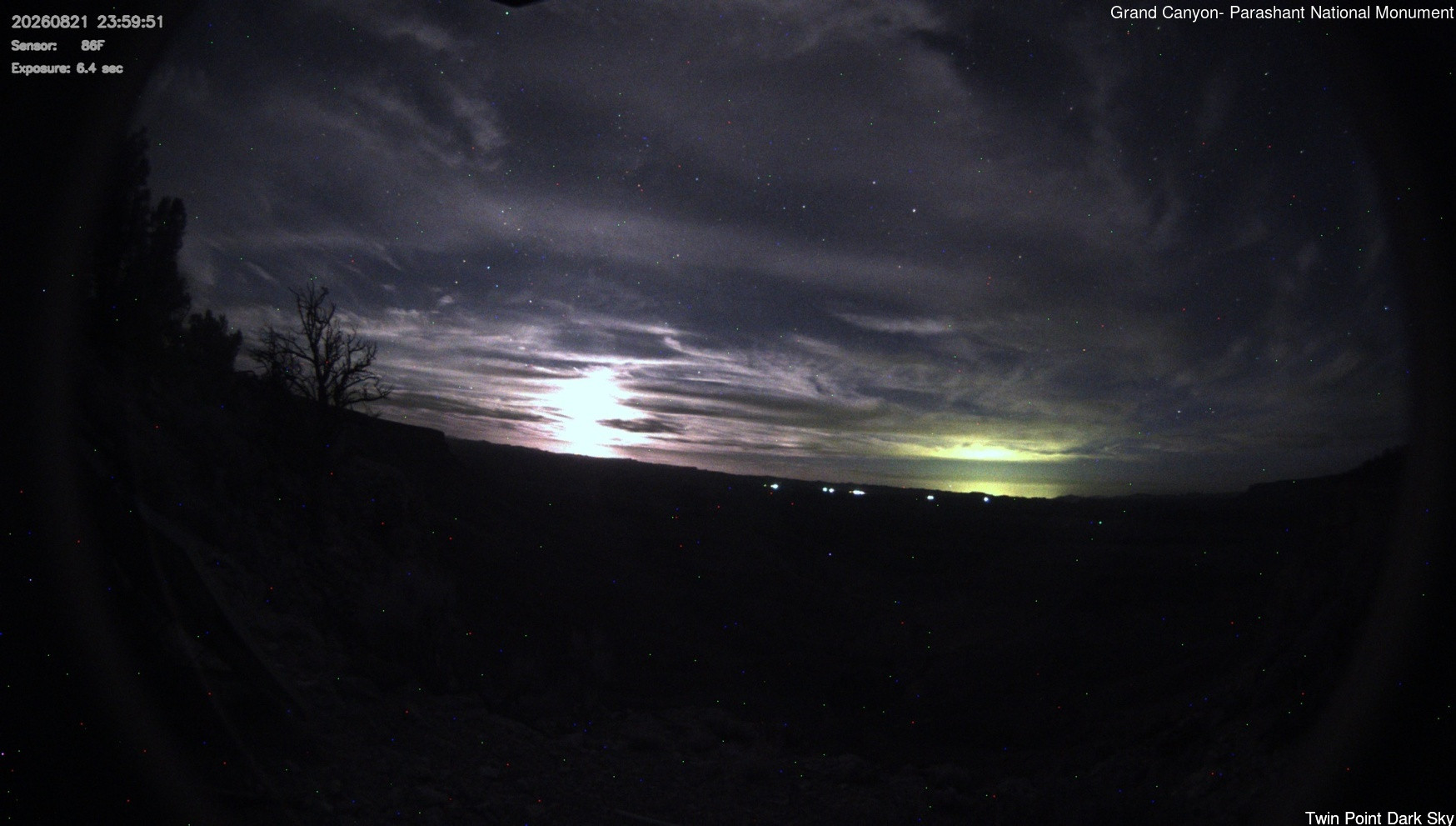 time-lapse frame, Twin Point - Dark Sky webcam