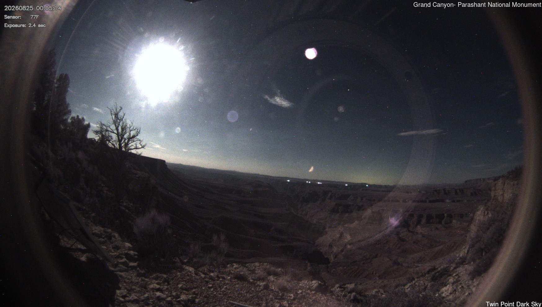time-lapse frame, Twin Point - Dark Sky webcam