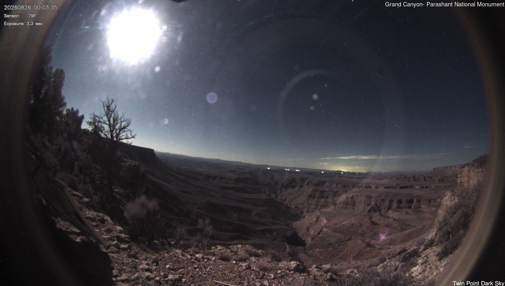 time-lapse frame, Twin Point - Dark Sky webcam