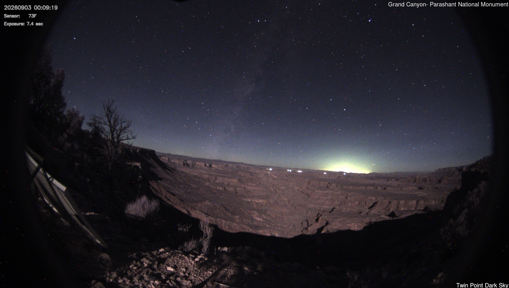 time-lapse frame, Twin Point - Dark Sky webcam