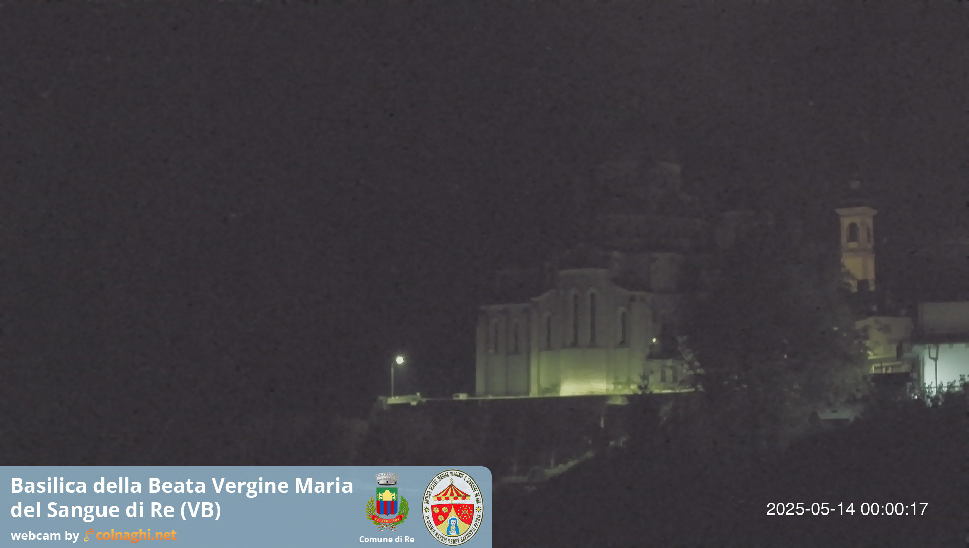 time-lapse frame, Santuario Madonna del Sangue di Re webcam