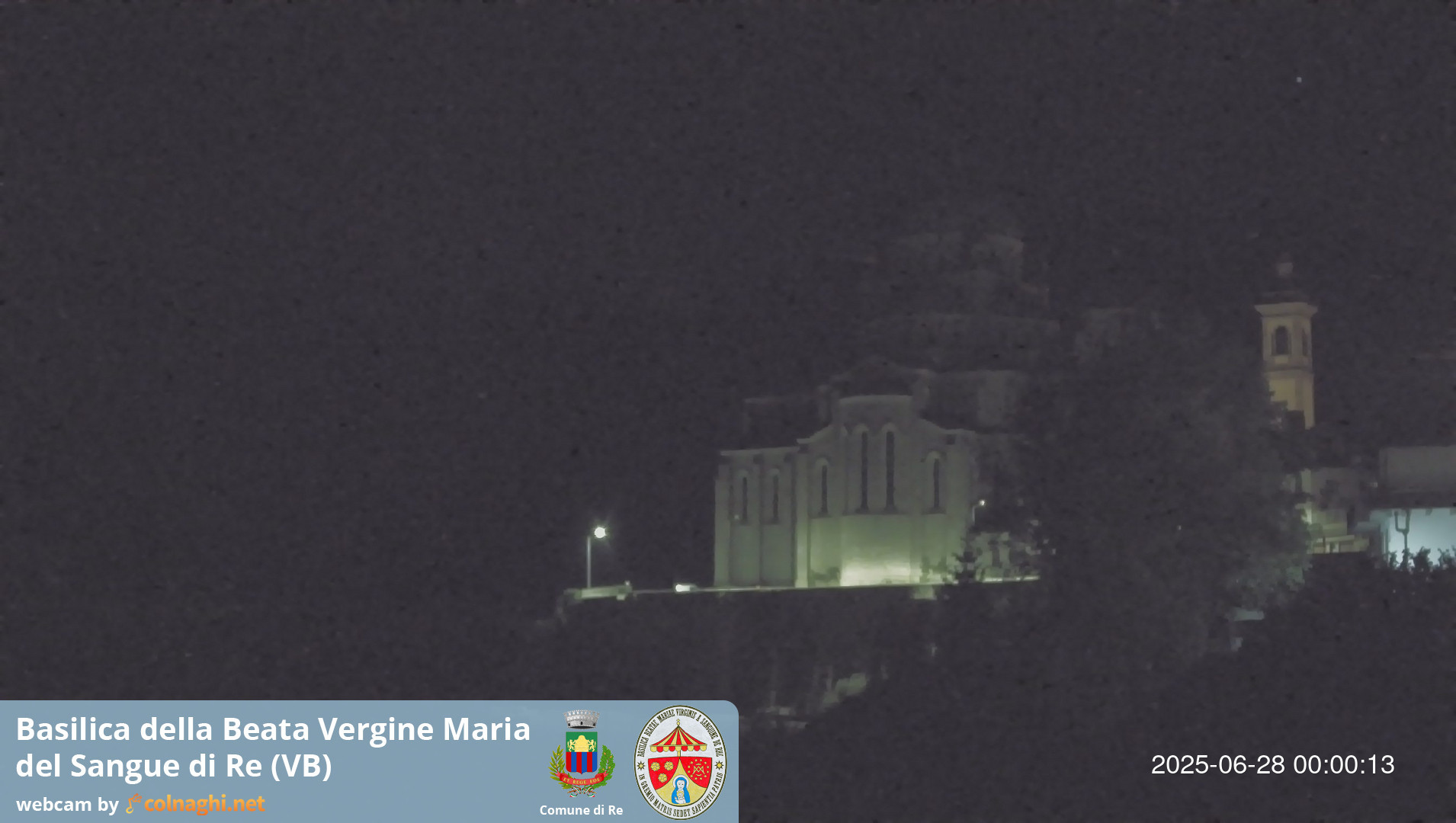 time-lapse frame, Santuario Madonna del Sangue di Re webcam