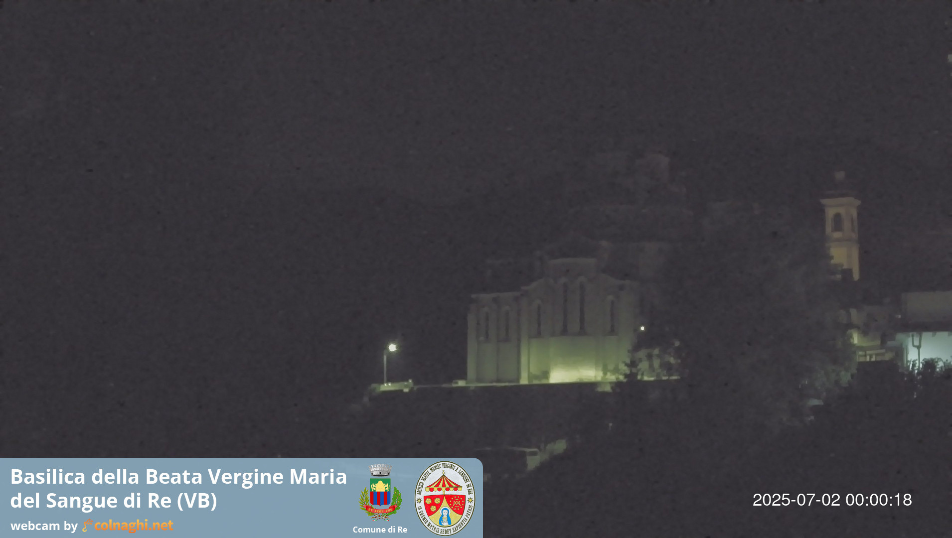 time-lapse frame, Santuario Madonna del Sangue di Re webcam