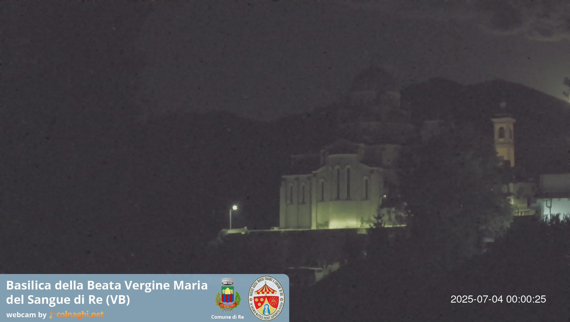 time-lapse frame, Santuario Madonna del Sangue di Re webcam