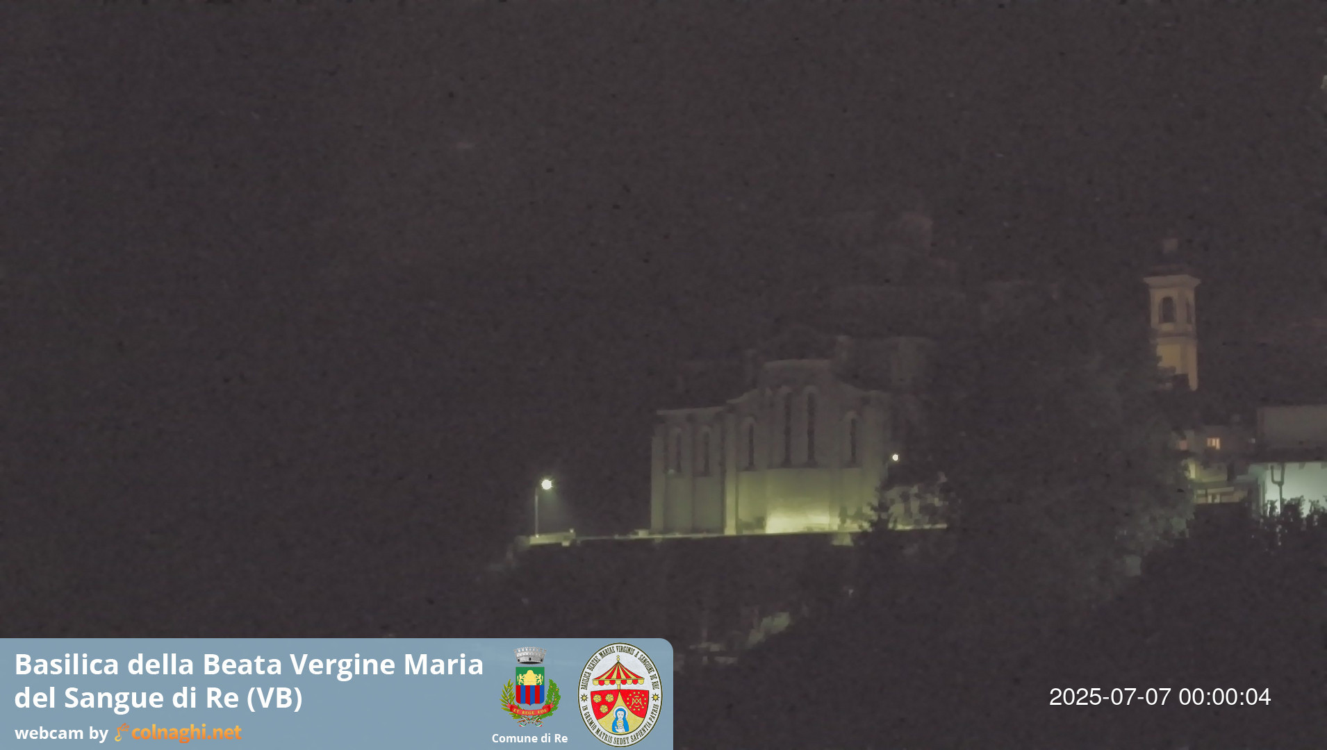 time-lapse frame, Santuario Madonna del Sangue di Re webcam