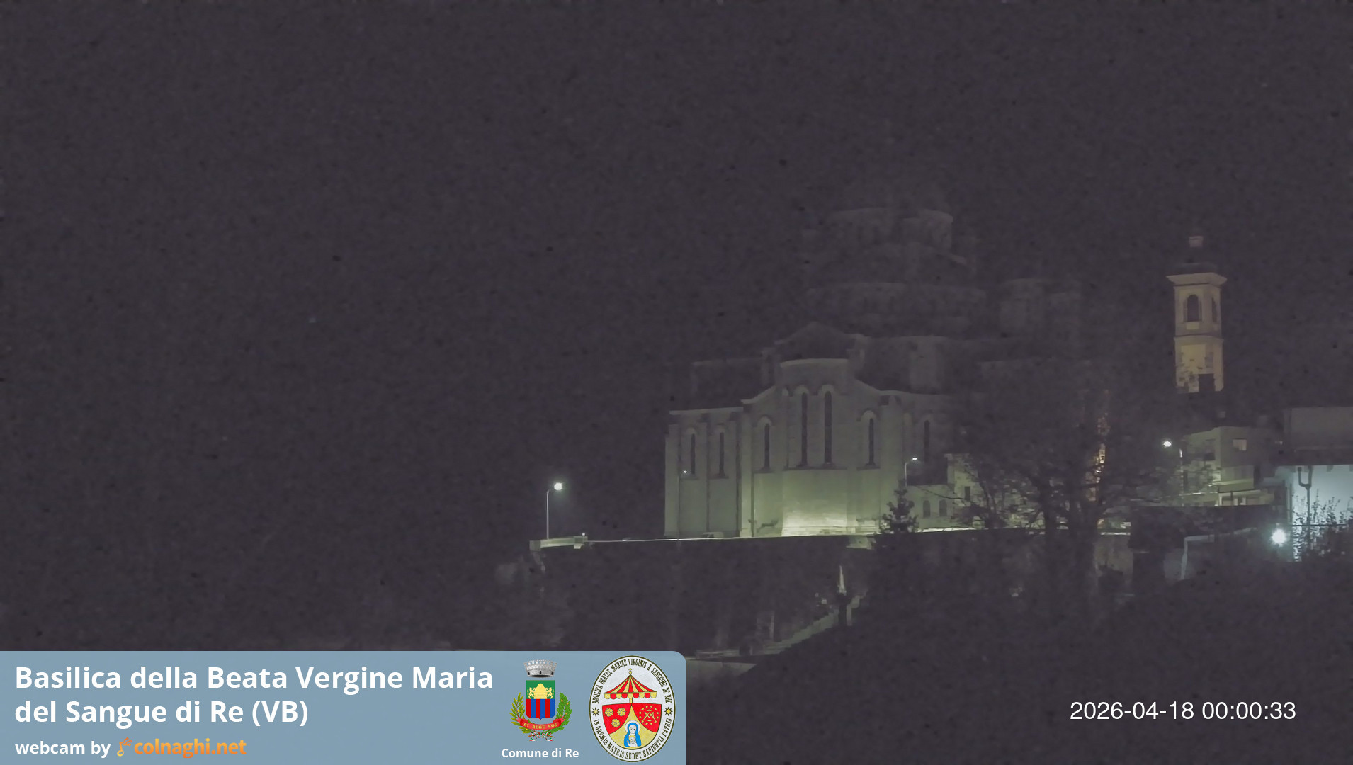 time-lapse frame, Santuario Madonna del Sangue di Re webcam