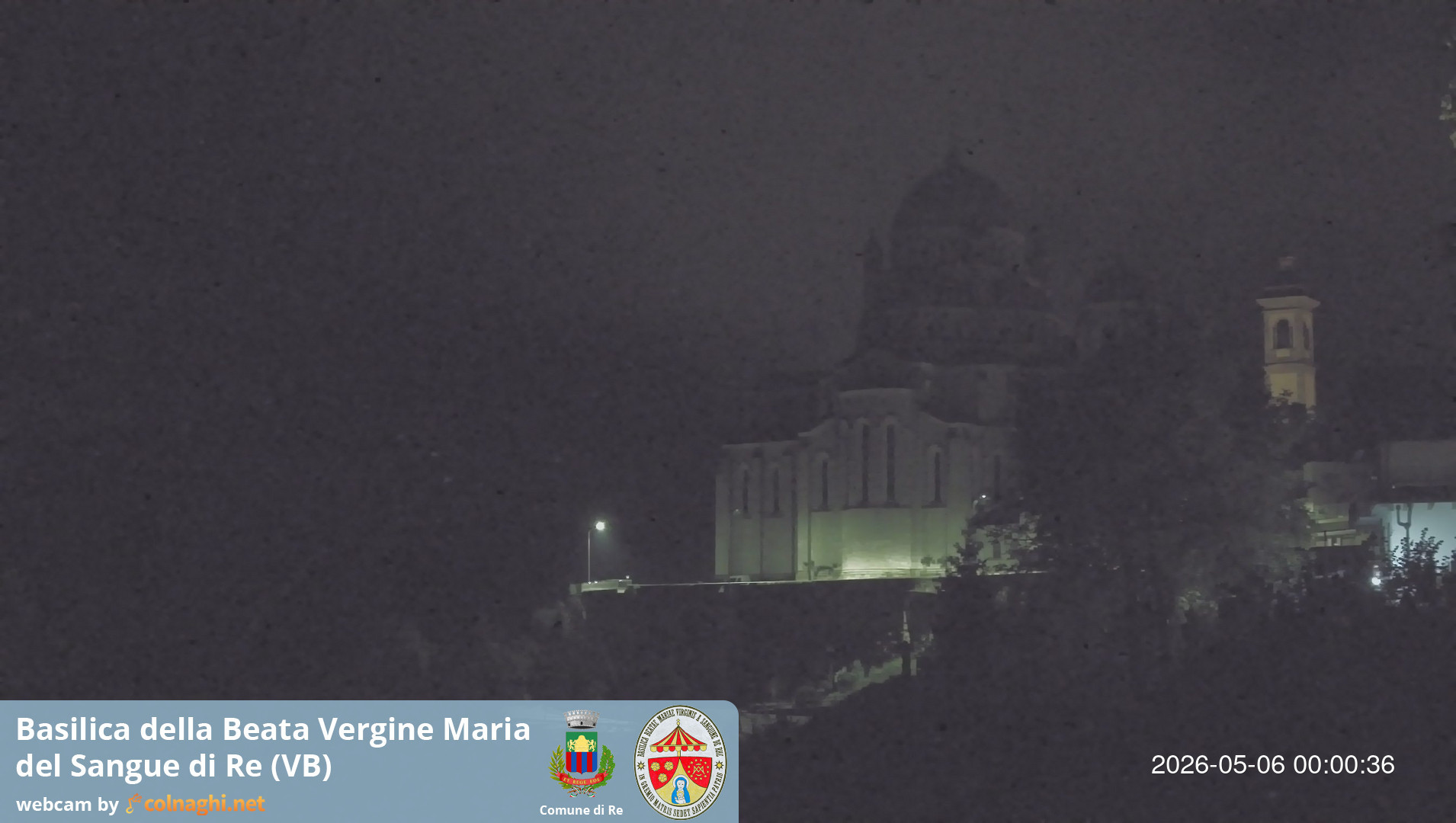 time-lapse frame, Santuario Madonna del Sangue di Re webcam