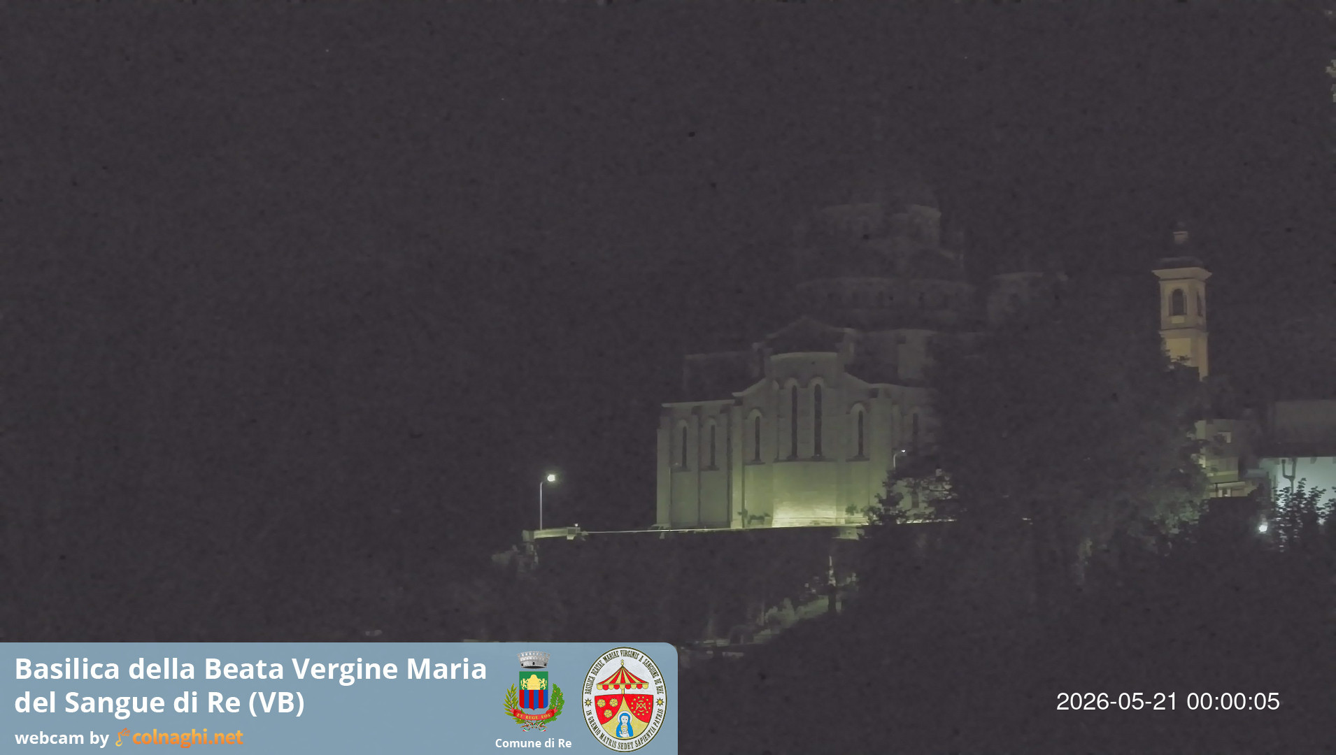 time-lapse frame, Santuario Madonna del Sangue di Re webcam