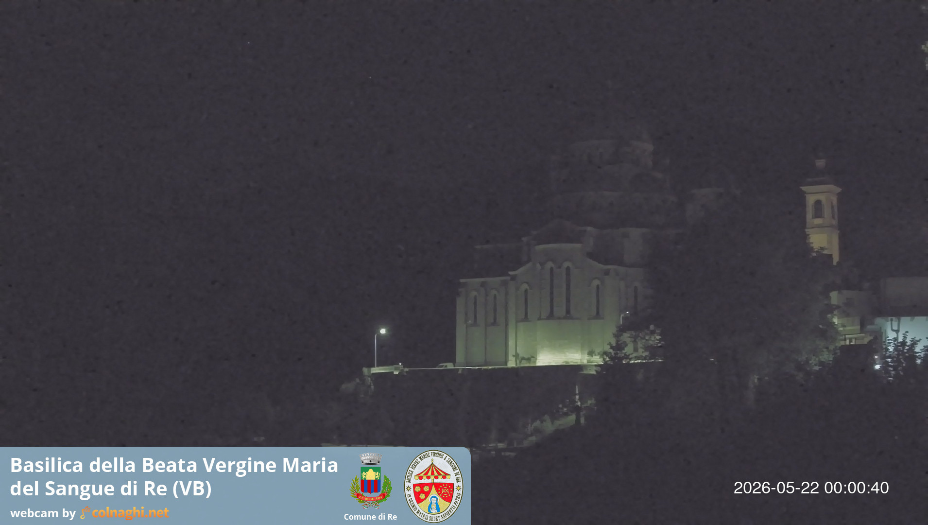 time-lapse frame, Santuario Madonna del Sangue di Re webcam