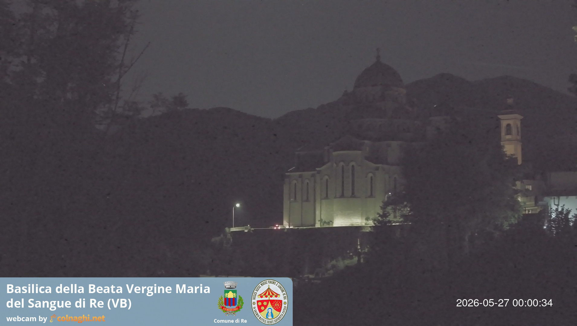 time-lapse frame, Santuario Madonna del Sangue di Re webcam