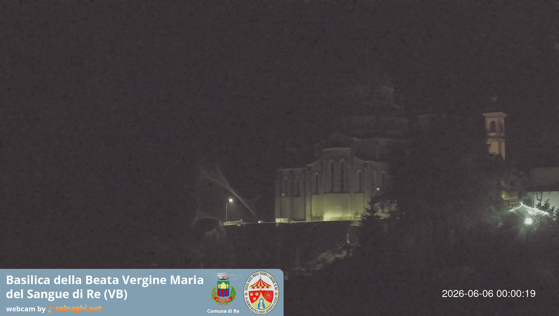 time-lapse frame, Santuario Madonna del Sangue di Re webcam