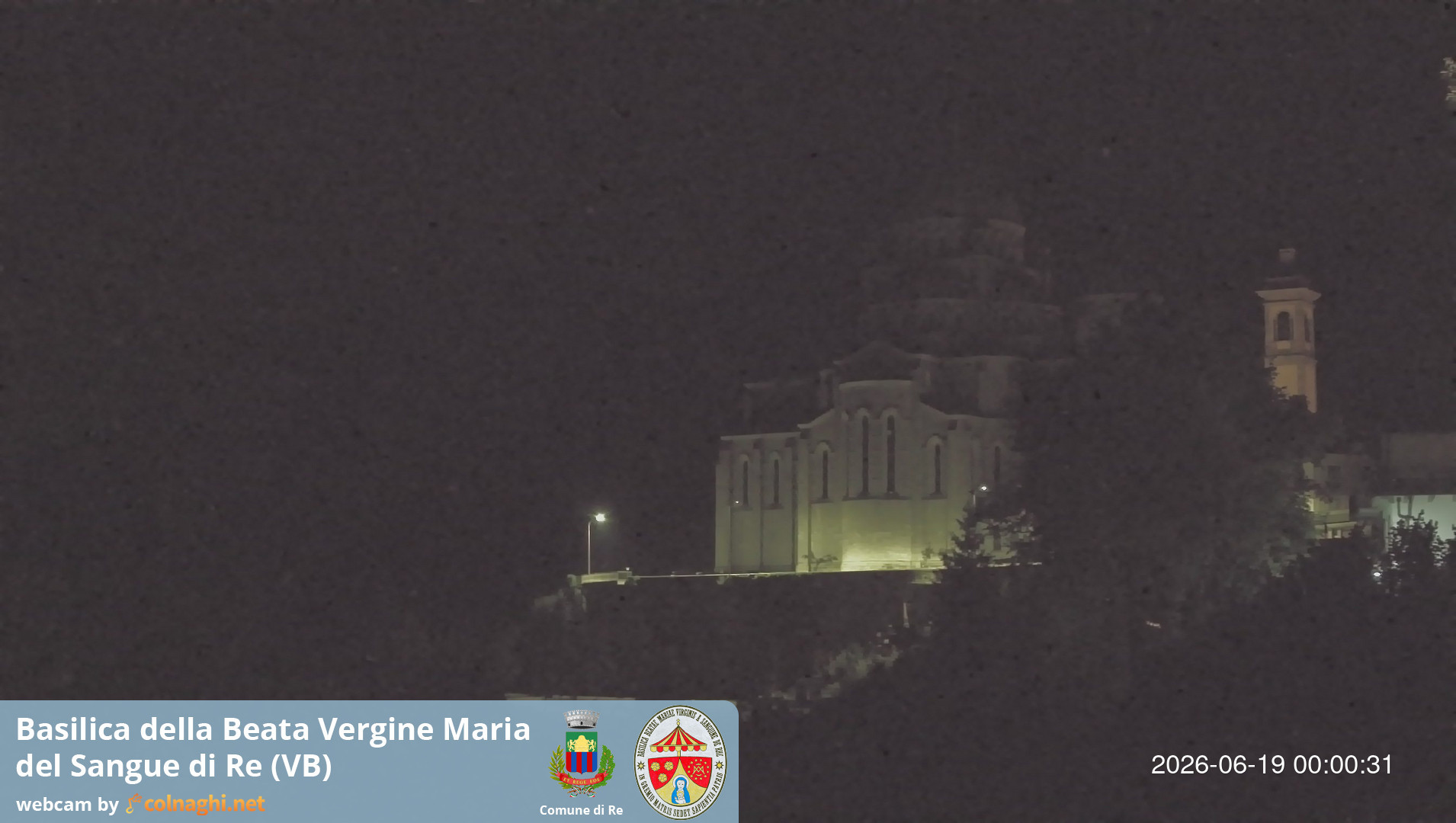 time-lapse frame, Santuario Madonna del Sangue di Re webcam