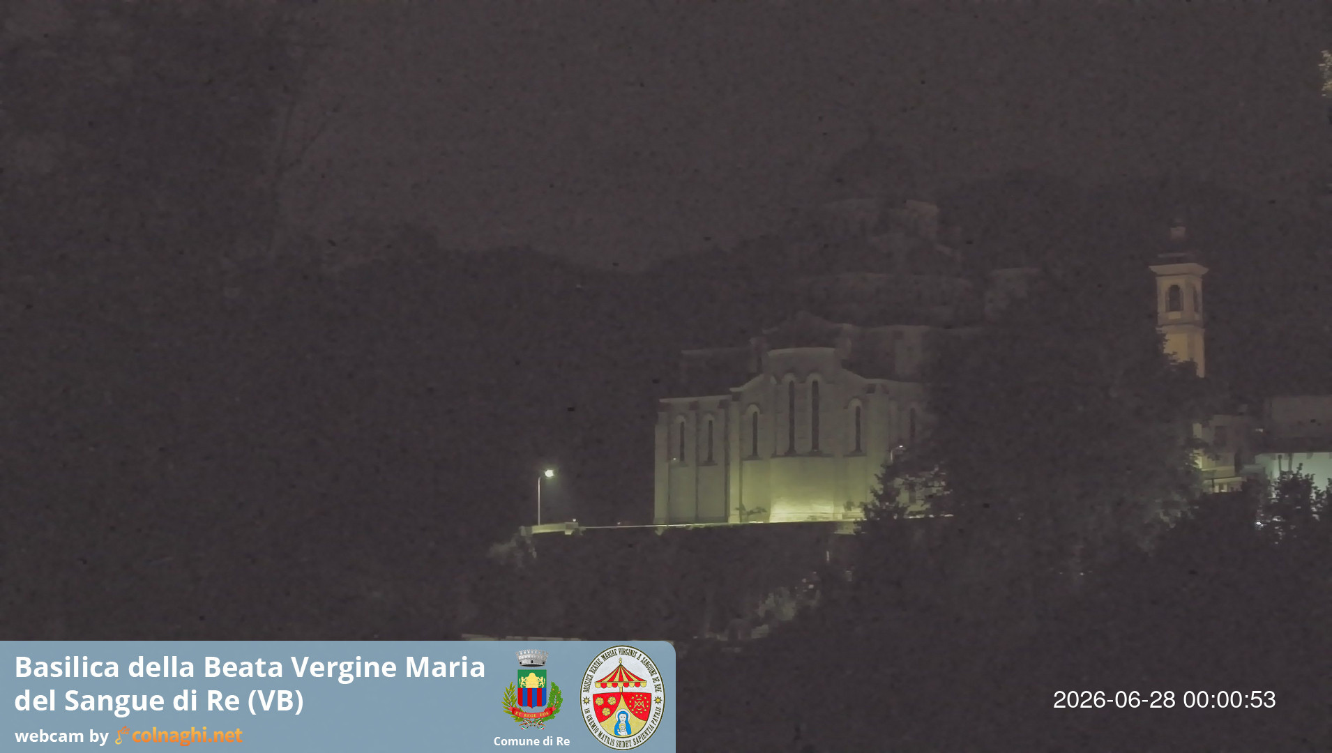 time-lapse frame, Santuario Madonna del Sangue di Re webcam