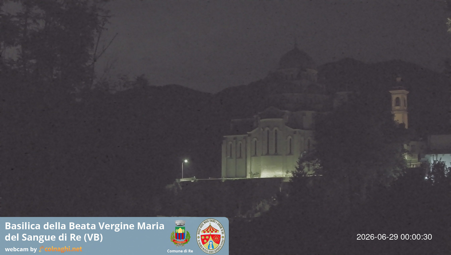time-lapse frame, Santuario Madonna del Sangue di Re webcam