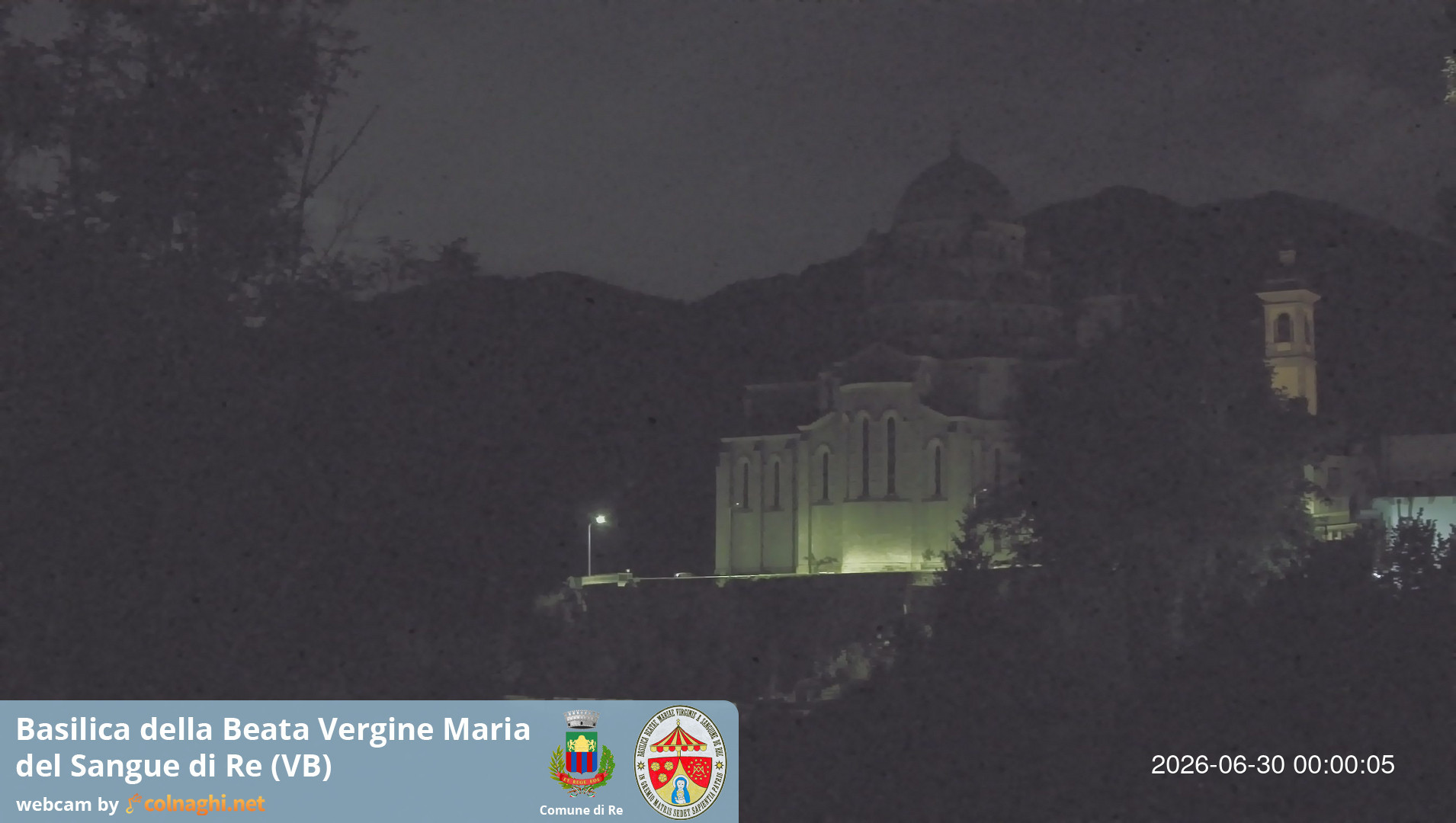 time-lapse frame, Santuario Madonna del Sangue di Re webcam