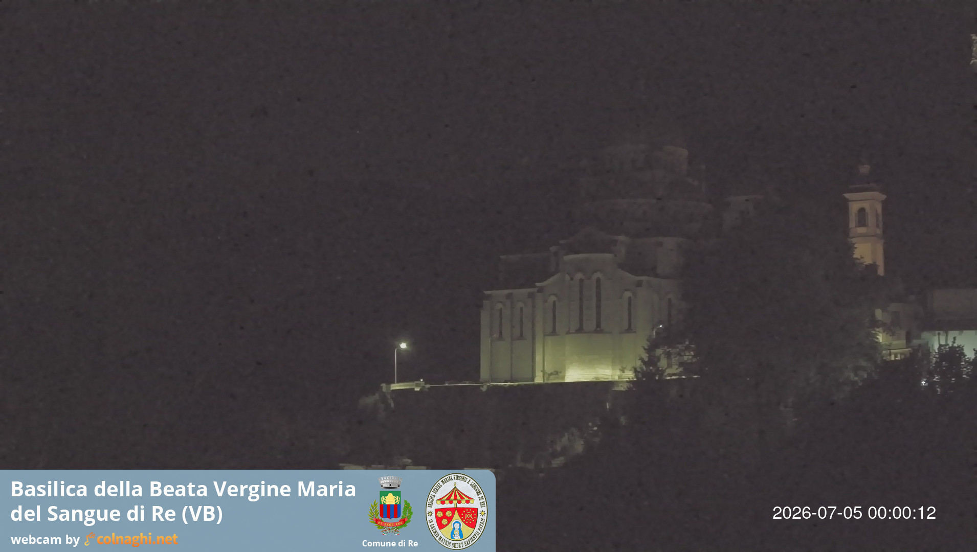 time-lapse frame, Santuario Madonna del Sangue di Re webcam